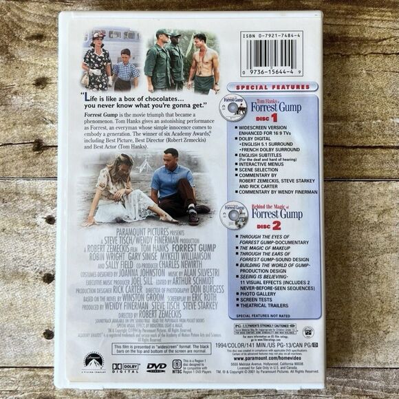 Forrest Gump (DVD, 1994, Widescreen) Special Collectors Edition 2 Disc Set - Picture 4 of 6